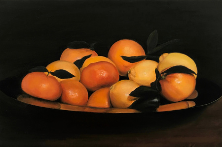 fruttiera con agrumi